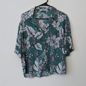 Pull&bear tropical print shirt